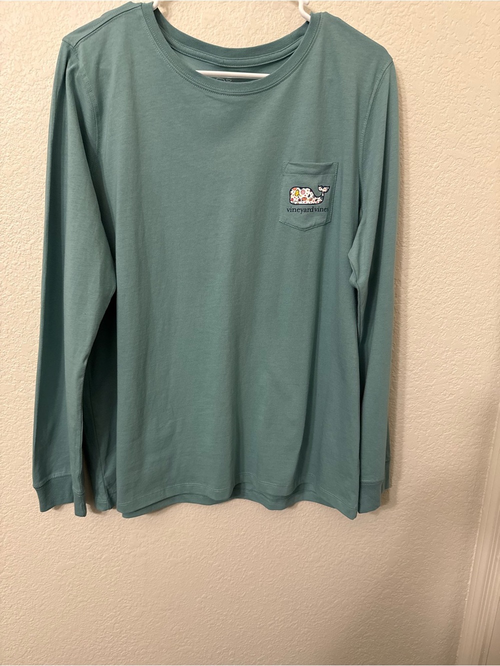 Vineyard Vines Ling Sleeve Fall Pumpkin T-Shirt in Teal